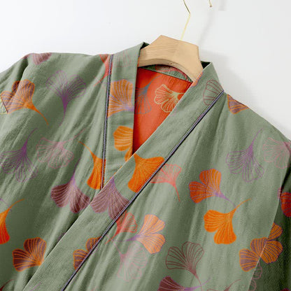 Kimono-Loungewear-Set aus Ginkgo-Baumwollgaze - image 34