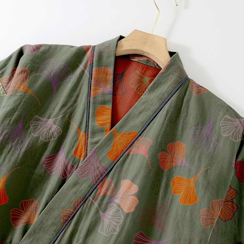 Kimono-Loungewear-Set aus Ginkgo-Baumwollgaze - image 62