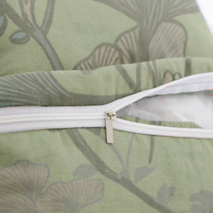 Quadratische Kissenbezüge aus Baumwoll-Jacquard mit Ginkgoblättern (2 Stück) - image 3