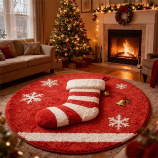 Ownkoti Weihnachtsstrumpf-Teppich mit 3D-Effekt - A - 140cm x 140cm - image 0