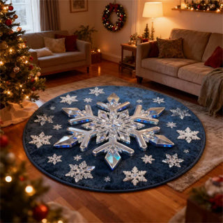 Ownkoti Weihnachtsteppich mit 3D-Effekt - A - 140cm x 140cm - image 0