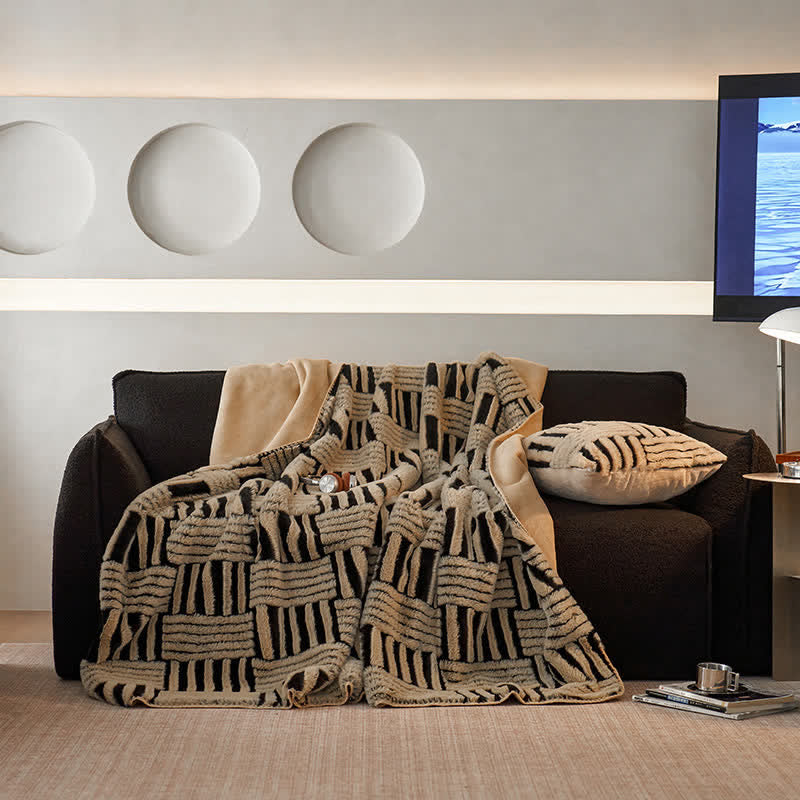 Ownkoti Jacquard-Fleecedecke mit geometrischem Muster - image 12