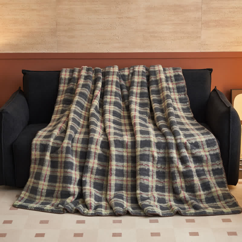 Ownkoti Wendbare Fleecedecke im klassischen Karomuster – vielseitig verwendbar - image 49