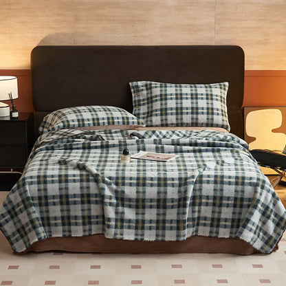 Ownkoti Wendbare Fleecedecke im klassischen Karomuster – vielseitig verwendbar - image 30