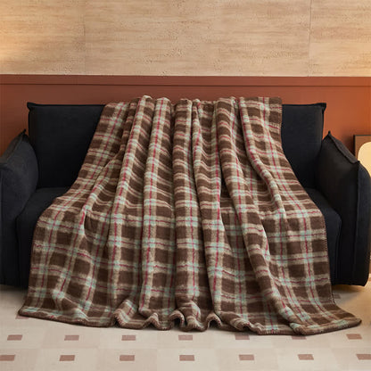 Ownkoti Wendbare Fleecedecke im klassischen Karomuster – vielseitig verwendbar - image 25