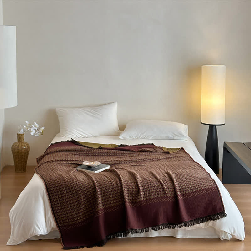 Ownkoti Vintage Baumwoll-Jacquard-Mehrzweckdecke - image 4