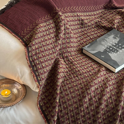 Ownkoti Vintage Baumwoll-Jacquard-Mehrzweckdecke - image 6