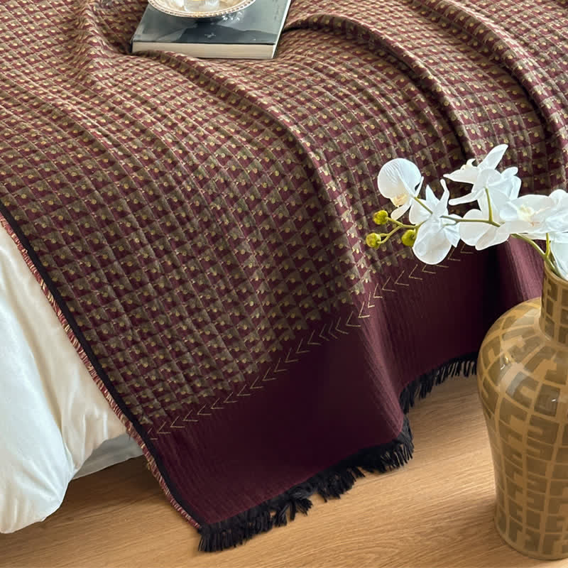 Ownkoti Vintage Baumwoll-Jacquard-Mehrzweckdecke - image 7