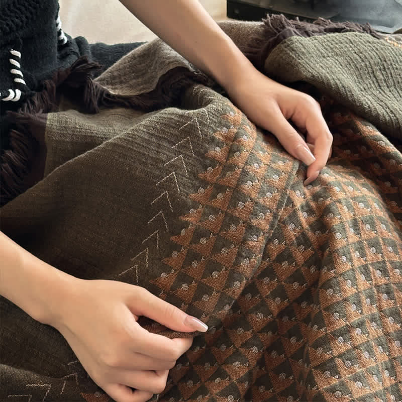 Ownkoti Vintage Baumwoll-Jacquard-Mehrzweckdecke - image 16