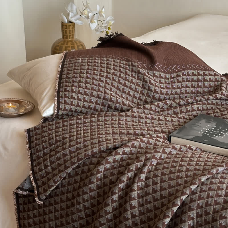 Ownkoti Vintage Baumwoll-Jacquard-Mehrzweckdecke - image 27