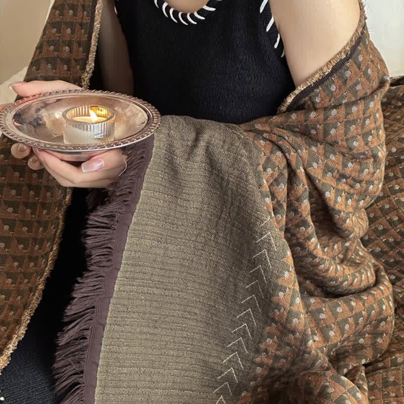 Ownkoti Vintage Baumwoll-Jacquard-Mehrzweckdecke - image 15