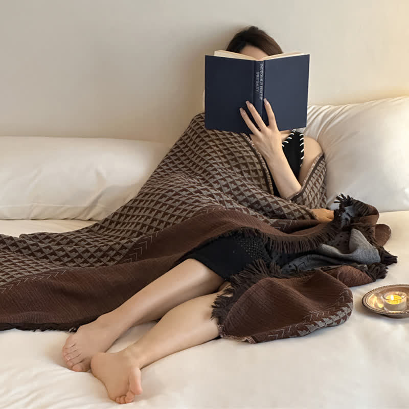 Ownkoti Vintage Baumwoll-Jacquard-Mehrzweckdecke - image 25