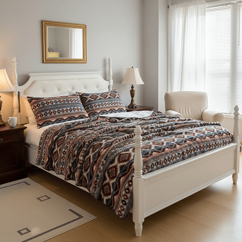 Ownkoti Flauschige Fleecedecke im Bohemian Chic - image 9