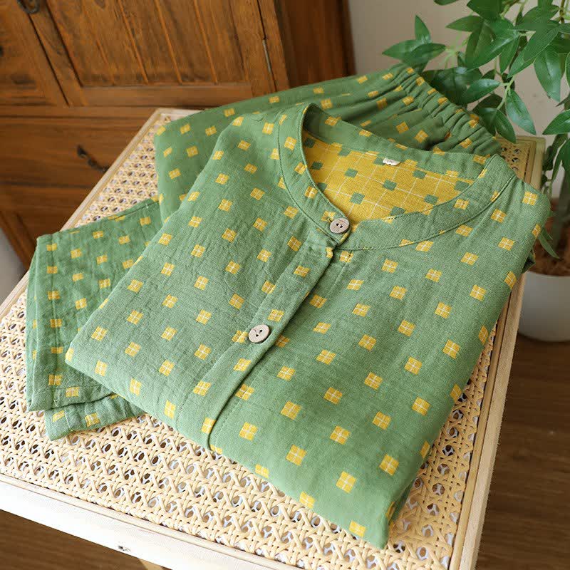 Ownkoti Loungewear aus Baumwollgaze mit langen Ärmeln - image 6