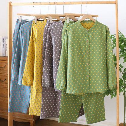 Ownkoti Loungewear aus Baumwollgaze mit langen Ärmeln - image 0