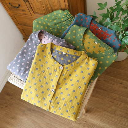 Ownkoti Loungewear aus Baumwollgaze mit langen Ärmeln - image 2