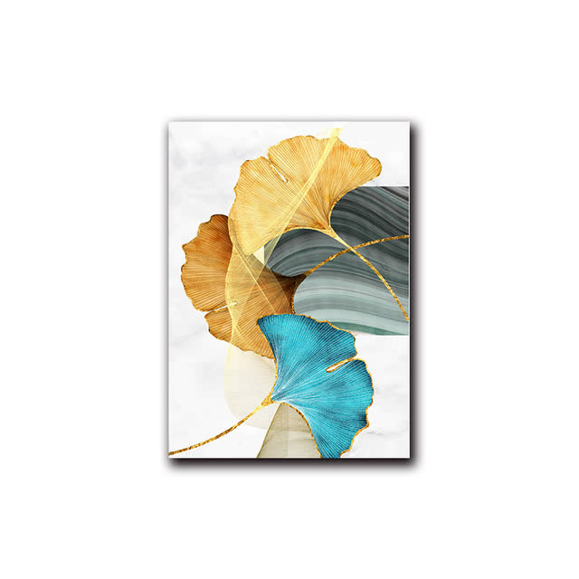 Ownkoti Luxuriöses Ginkgoblatt-Dekorationsgemälde - B - 40cm x 60cm - image 4