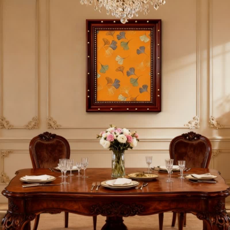 Ownkoti Golden Whisper Ginkgoblatt Dekorative Malerei - image 8