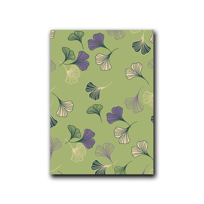 Ownkoti Golden Whisper Ginkgoblatt Dekorative Malerei - Grün & Lila - 40cm x 60cm - image 7