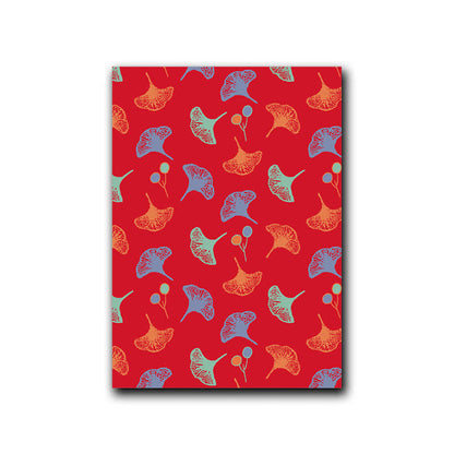 Ownkoti Dekorative Malerei im natürlichen Stil mit Ginkgoblättern - Rot & Grün - 40cm x 60cm - image 6