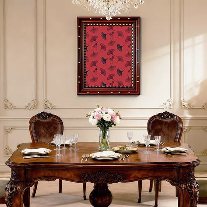 Ownkoti Dekorative Malerei im natürlichen Stil mit Ginkgoblättern - image 0