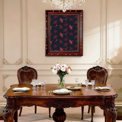 Ownkoti Dekorative Malerei im natürlichen Stil mit Ginkgoblättern - image 2