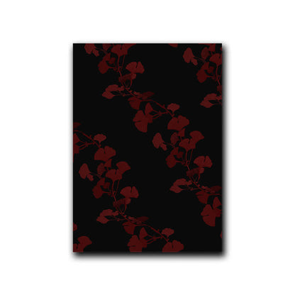 Ownkoti Großes Ginkgoblatt Dekoratives Gemälde - Schwarz & Rot - 40cm x 60cm - image 5