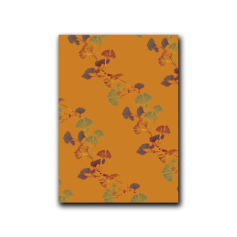 Ownkoti Großes Ginkgoblatt Dekoratives Gemälde - Orange - 40cm x 60cm - image 1