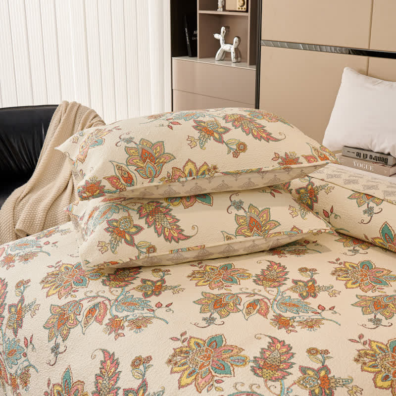 Ownkoti Stepp-Tagesdecken-Set aus natürlicher Baumwolle mit Paisley-Muster (3-teilig) - image 4