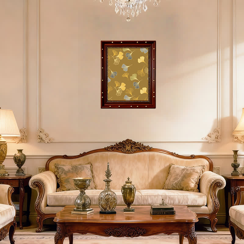 Ownkoti Golden Whisper Ginkgoblatt Dekorative Malerei - image 1