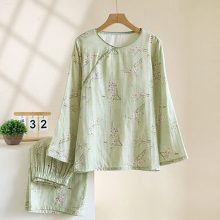 Ownkoti Loungewear aus orientalisch inspirierter Pflaumenblüte-Baumwolle - XL - image 0