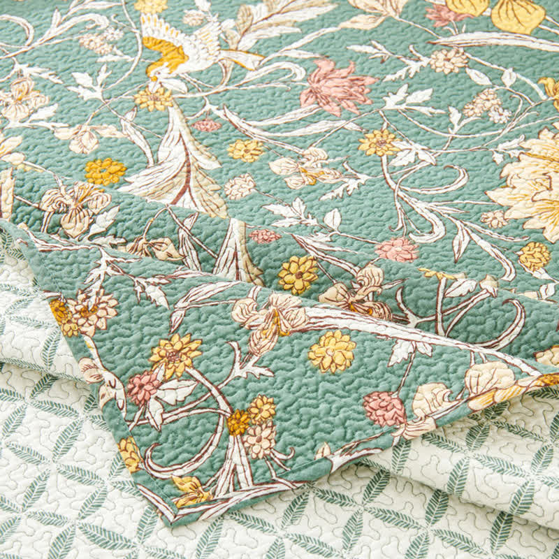 Ownkoti William Morris Floral Stepp-Tagesdecken-Set (3-teilig) - image 7