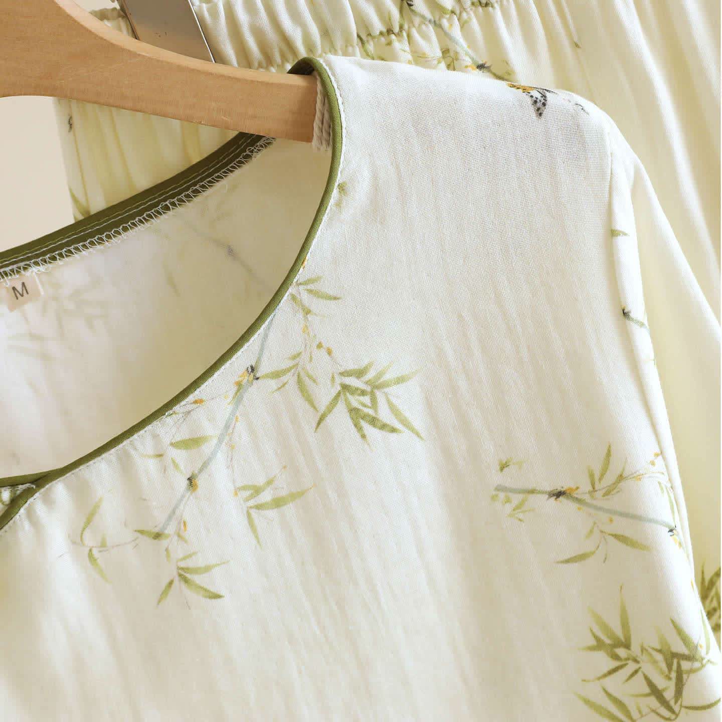 Ownkoti Orientalisch inspirierte Loungewear aus Bambus-Baumwolle mit Schmetterlingsmotiv - image 4