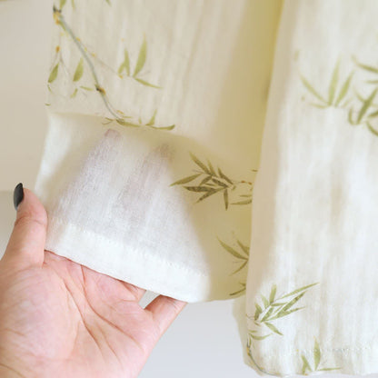 Ownkoti Orientalisch inspirierte Loungewear aus Bambus-Baumwolle mit Schmetterlingsmotiv - image 5