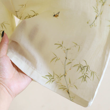 Ownkoti Orientalisch inspirierte Loungewear aus Bambus-Baumwolle mit Schmetterlingsmotiv - image 11