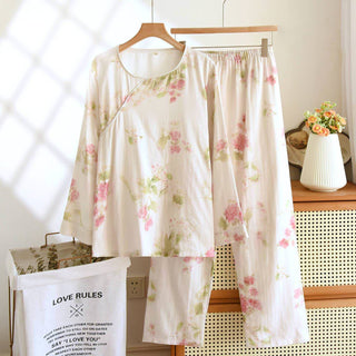 Ownkoti Loungewear aus orientalisch inspirierter Baumwolle mit Pfingstrosenmuster - XL - image 0