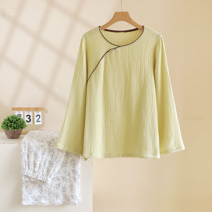 Ownkoti Loungewear aus orientalisch inspirierter Blattbaumwolle - Grün - XL - image 3