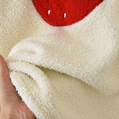 Ownkoti Loungewear-Set mit Erdbeermuster aus Sherpa-Fleece - image 7