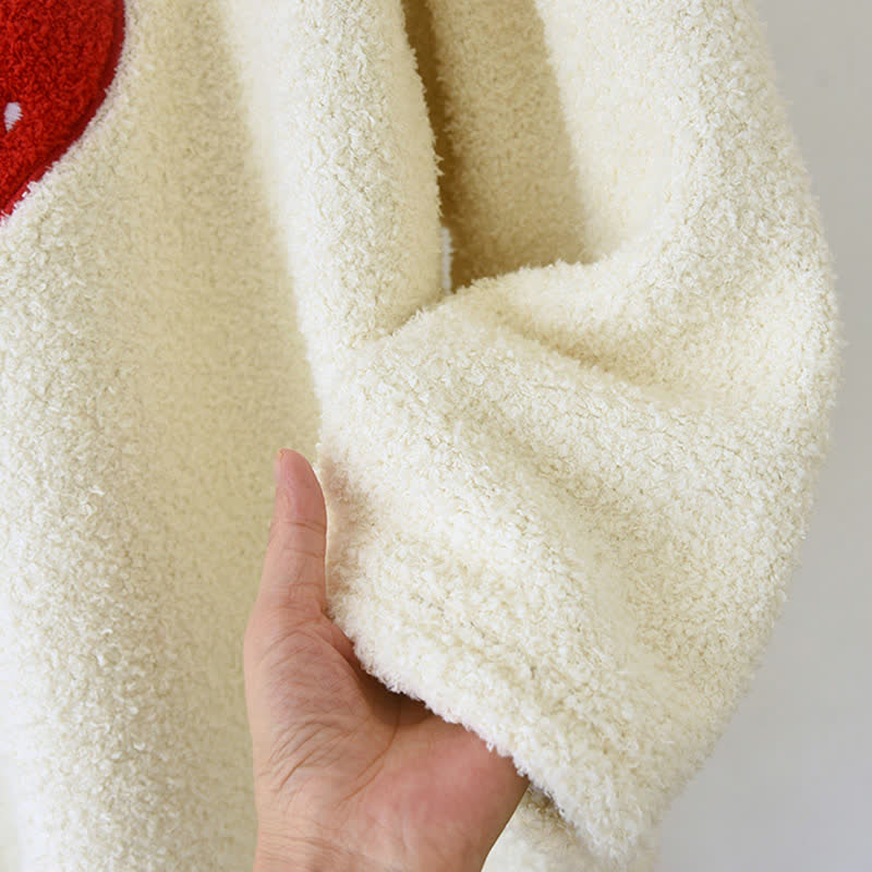 Ownkoti Loungewear-Set mit Erdbeermuster aus Sherpa-Fleece - image 8