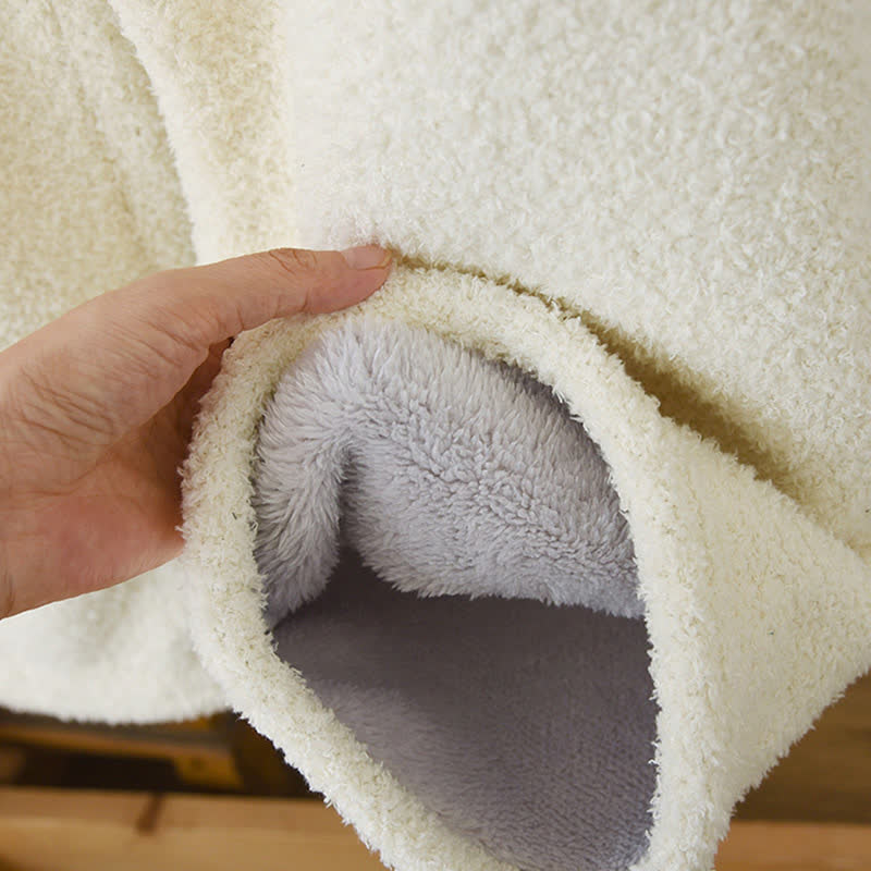 Ownkoti Loungewear-Set mit Erdbeermuster aus Sherpa-Fleece - image 10