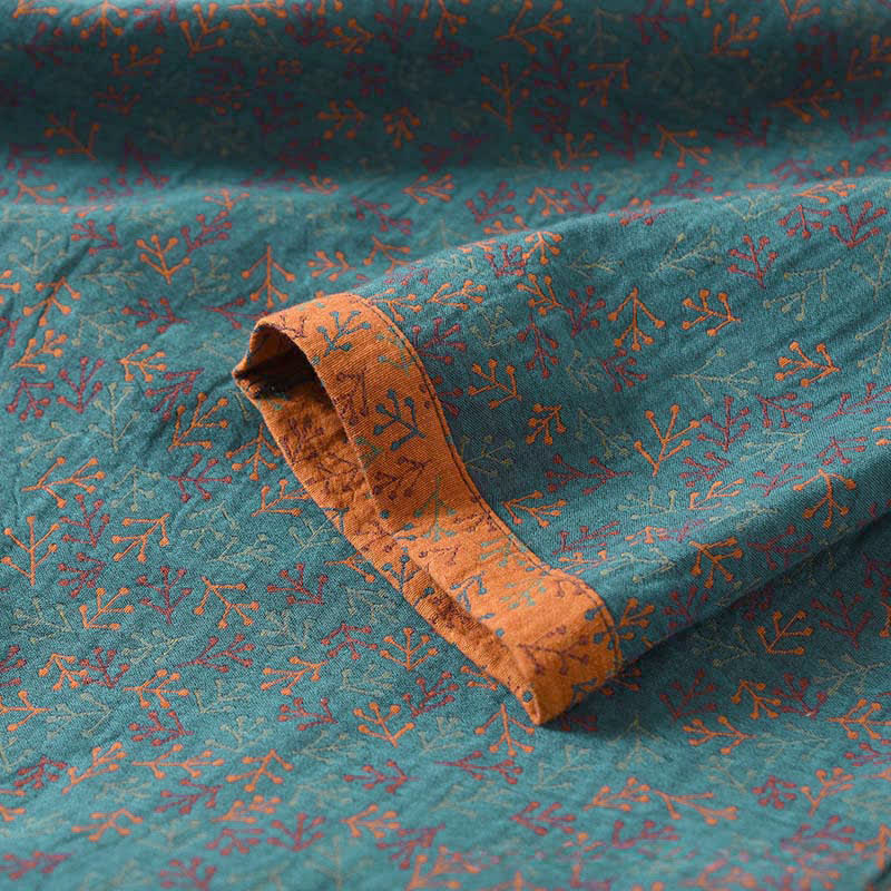 Vintage Baumwoll-Zweig-Langarm-Pyjama - image 3