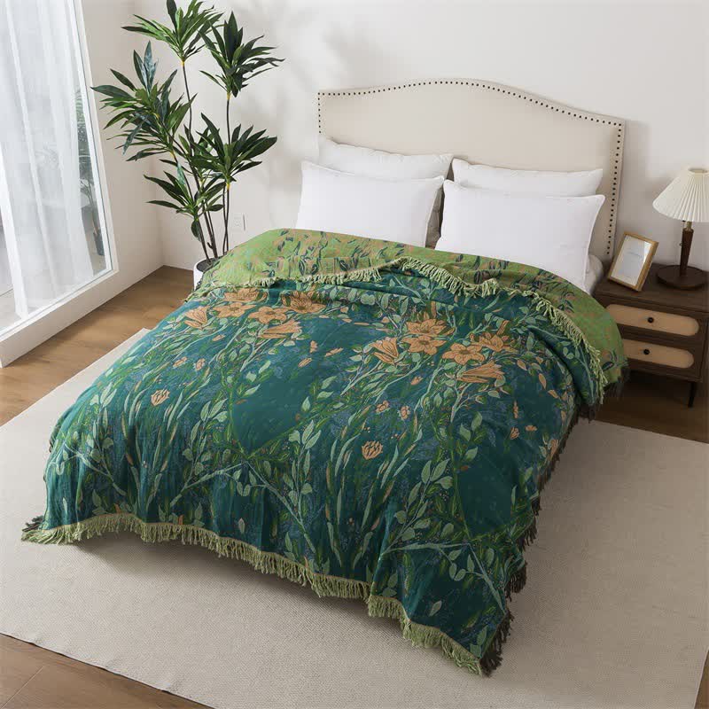 Ownkoti Lily Baumwollgaze-Quasten-Steppdecke - image 1