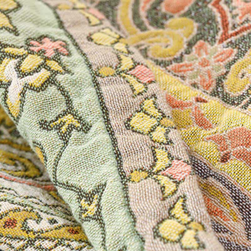 Ownkoti Elegante Vintage-Bettdecke aus Baumwollgaze mit Blumenmuster - image 5