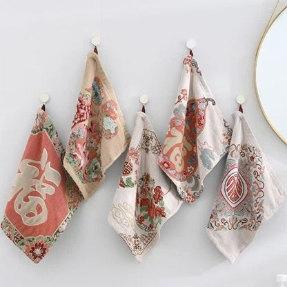 Ownkoti Retro Glücksbringer Küchenhandtuch aus Baumwolle - image 1