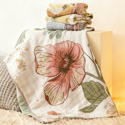 Ownkoti Elegantes, saugfähiges Küchenhandtuch aus Baumwolle mit Blumenmuster - image 0