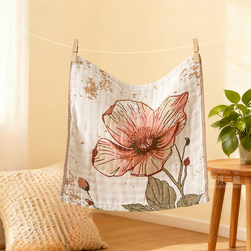 Ownkoti Elegantes, saugfähiges Küchenhandtuch aus Baumwolle mit Blumenmuster - image 2
