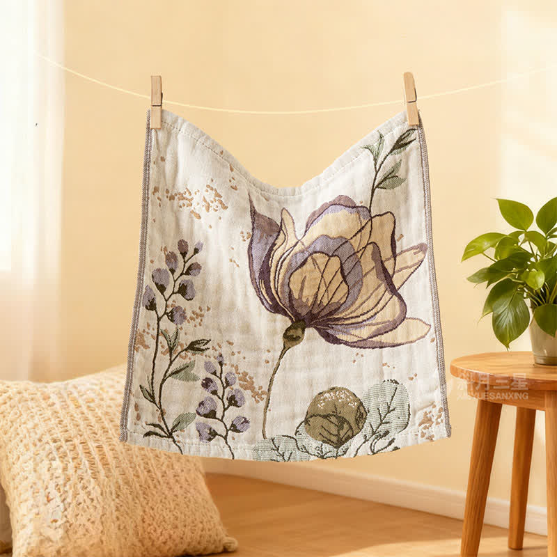 Ownkoti Elegantes, saugfähiges Küchenhandtuch aus Baumwolle mit Blumenmuster - image 3