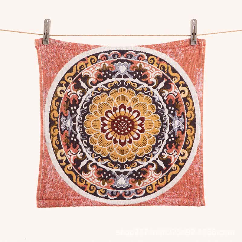 Ownkoti Retro Floral Baumwoll-Küchenhandtuch, saugfähig - image 1