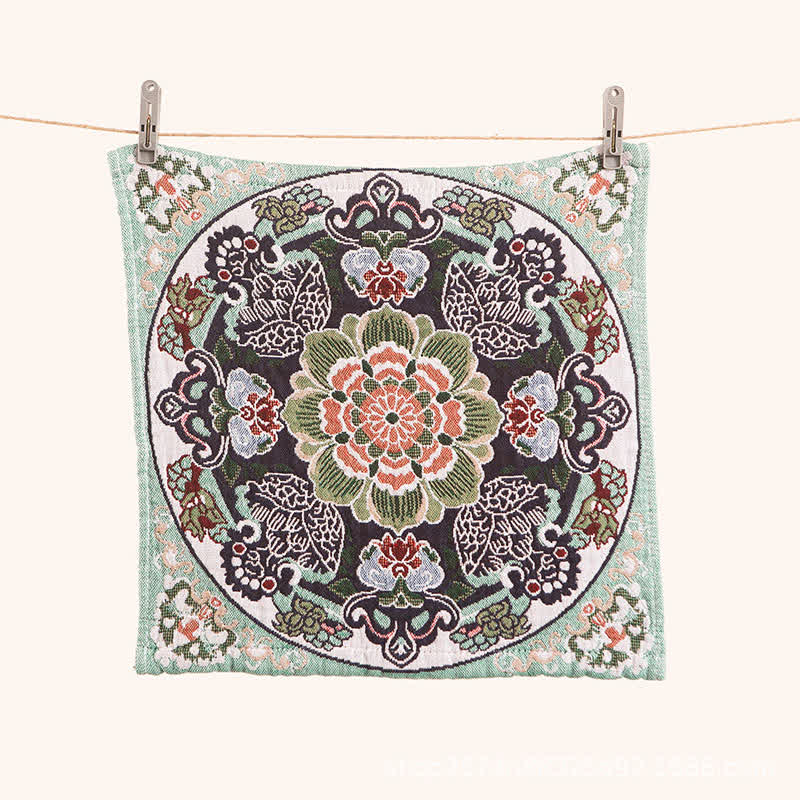 Ownkoti Retro Floral Baumwoll-Küchenhandtuch, saugfähig - image 2