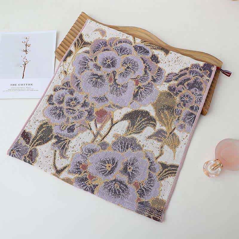 Ownkoti Luxuriöses, saugfähiges Küchenhandtuch aus Baumwolle mit Blumenmuster - image 8